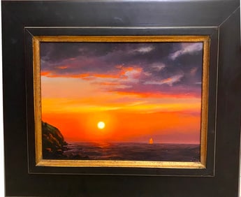 MIKEL WINTERMANTEL (American, born 1957). Fortress of Rock, 2015, Oil on board. Verso label with