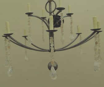 LOWCOUNTRY ORIGINALS "LAUREL BAY" TWELVE-LIGHT TWO-TIER CHANDELIER. Retailed by Perigold. - H: 79