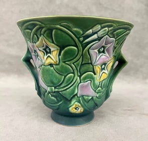 ROSEVILLE POTTERY "MORNING GLORY" VASE, circa 1935.