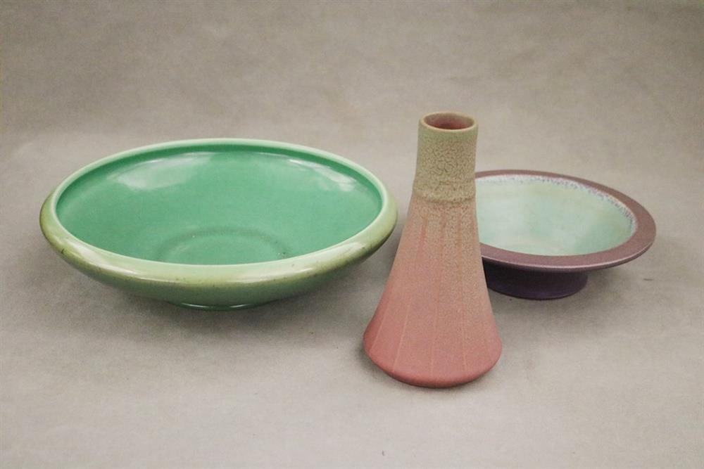 THREE PIECES ROOKWOOD ART POTTERY, (1 of 7)
