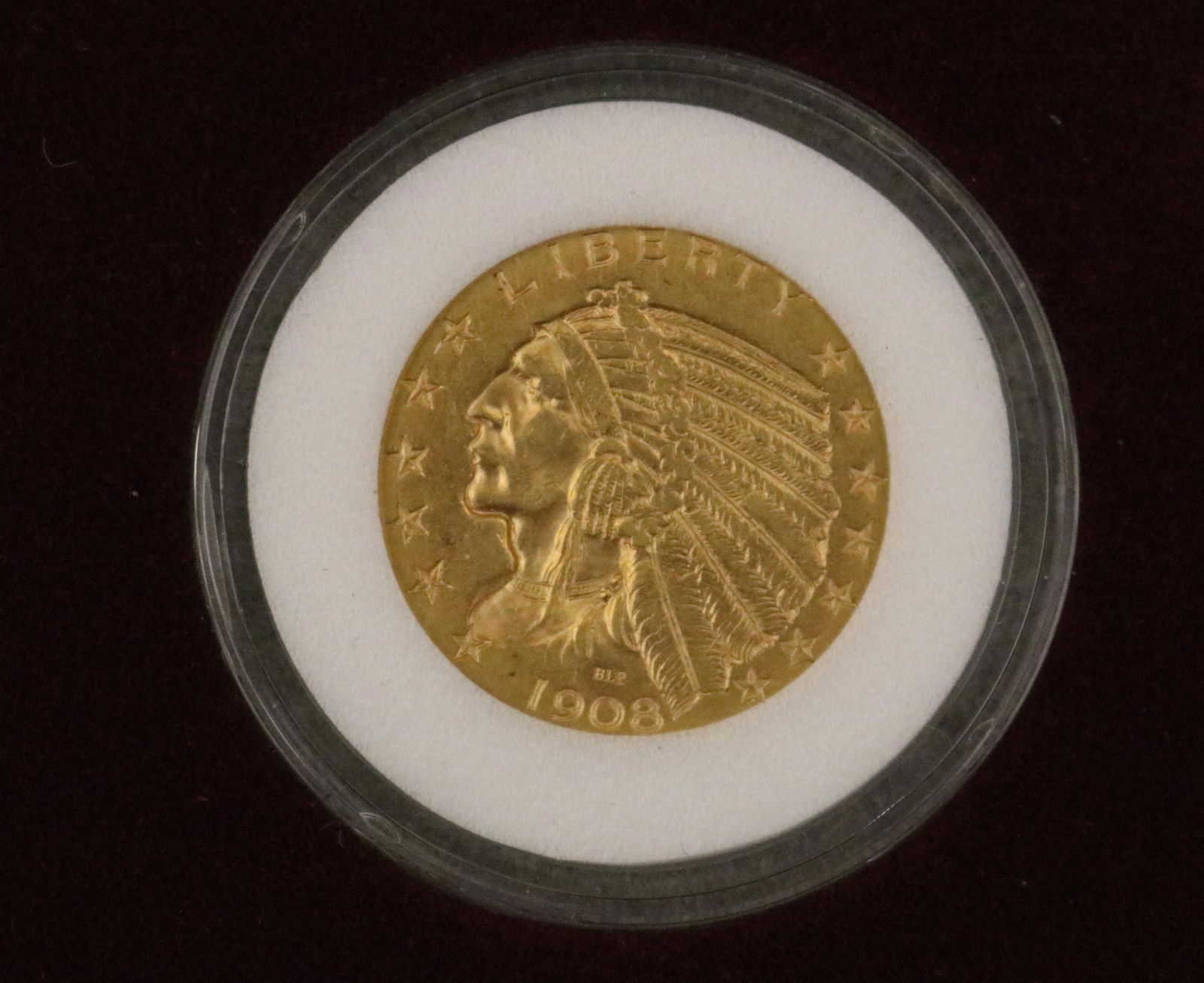 U.S. INDIAN HEAD FIVE-DOLLAR COIN dated 1908-D (1 of 9)