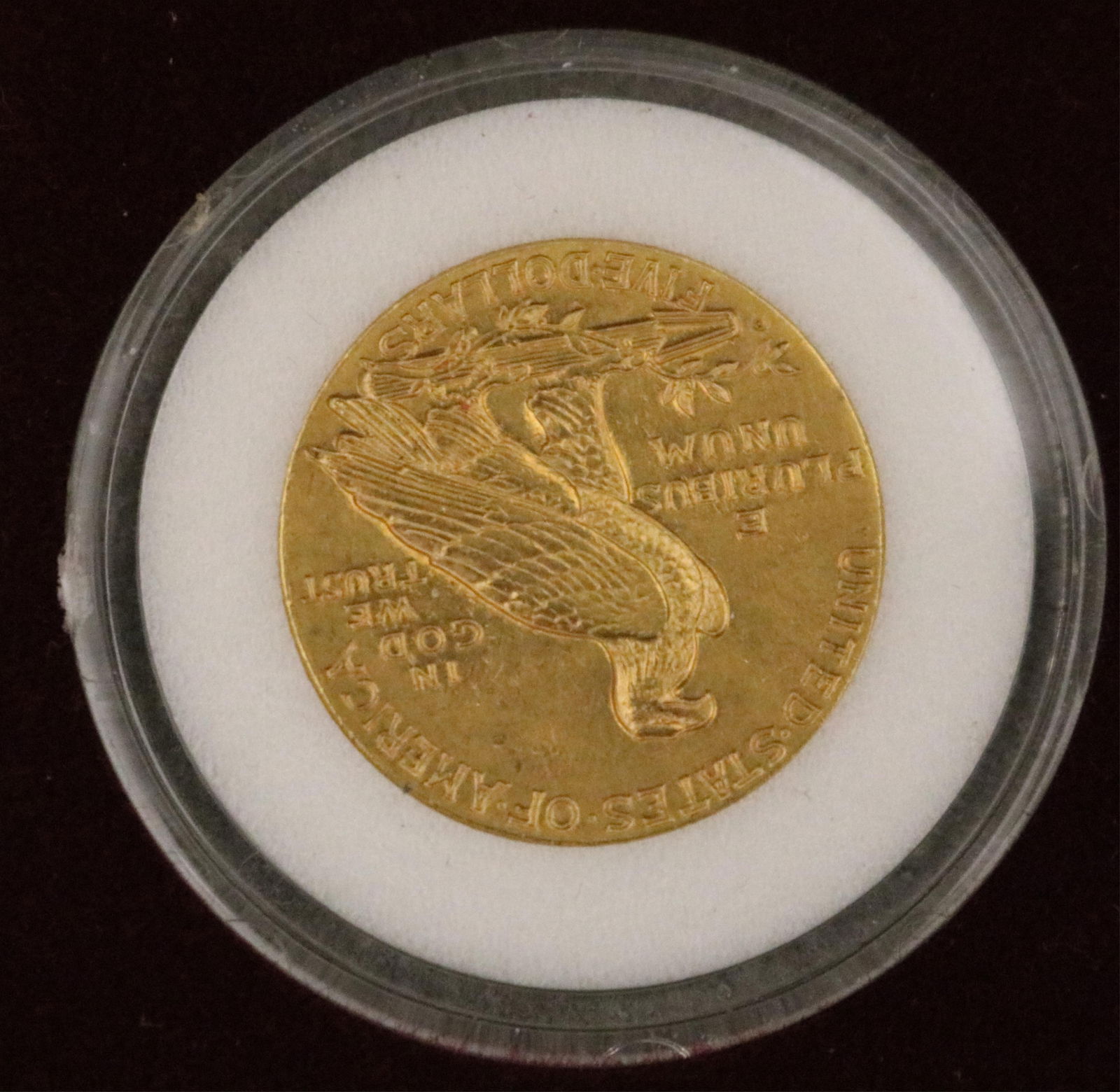 U.S. INDIAN HEAD FIVE-DOLLAR COIN dated 1908-D - 3