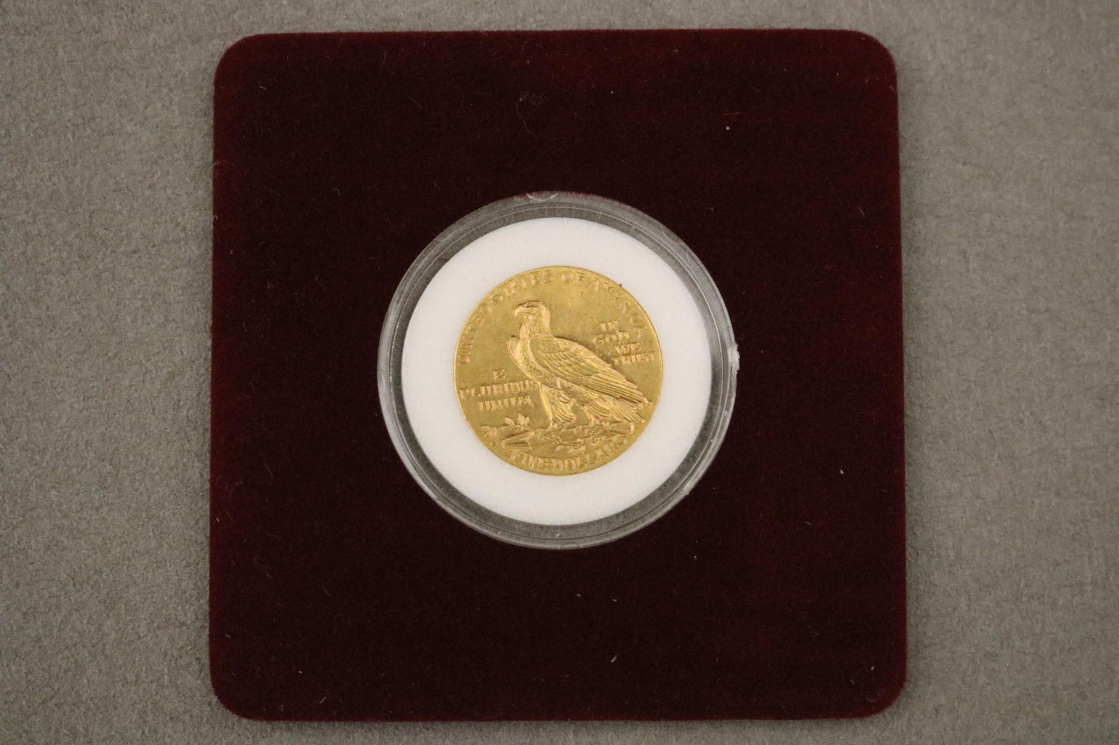 U.S. INDIAN HEAD FIVE-DOLLAR COIN dated 1908-D - 7