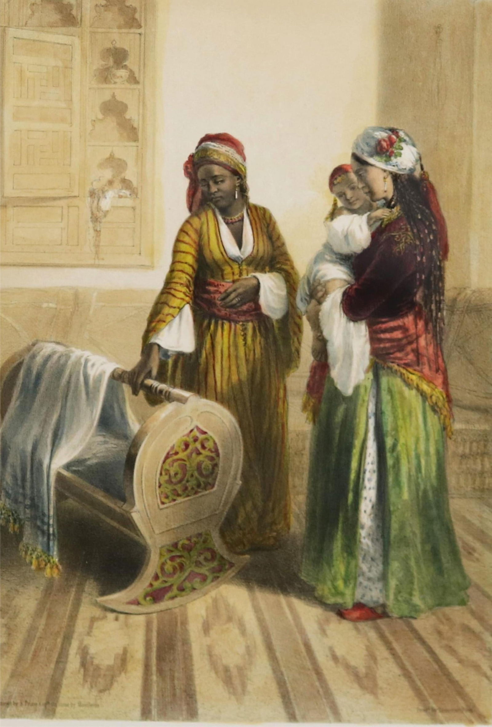 Émile Prisse d'Avennes (After), French 1807–1879, Egyptian Mother and Child with a Habesh, or (1 of 20)