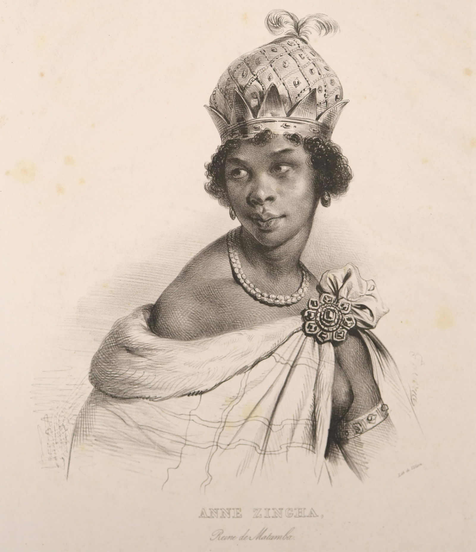 Achille-Jacques-Jean-Marie Deveria (After), French 1800 - 1857, Ann Zingha, Queen of Matamba (1 of 15)