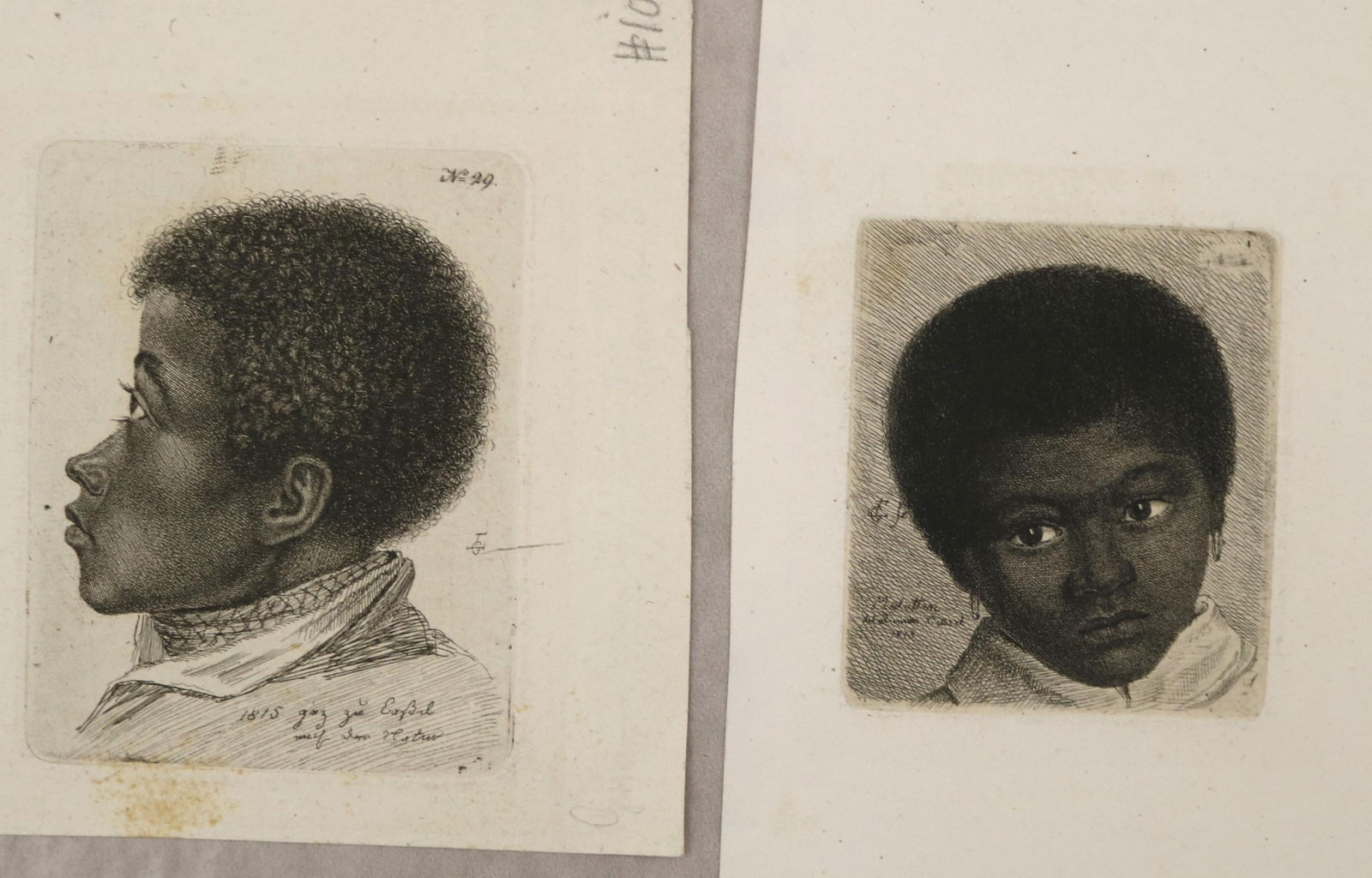Ludwig Emil Grimm, German 1790–1863, Two Engraved works of children of African or mixed-descent, (1 of 14)