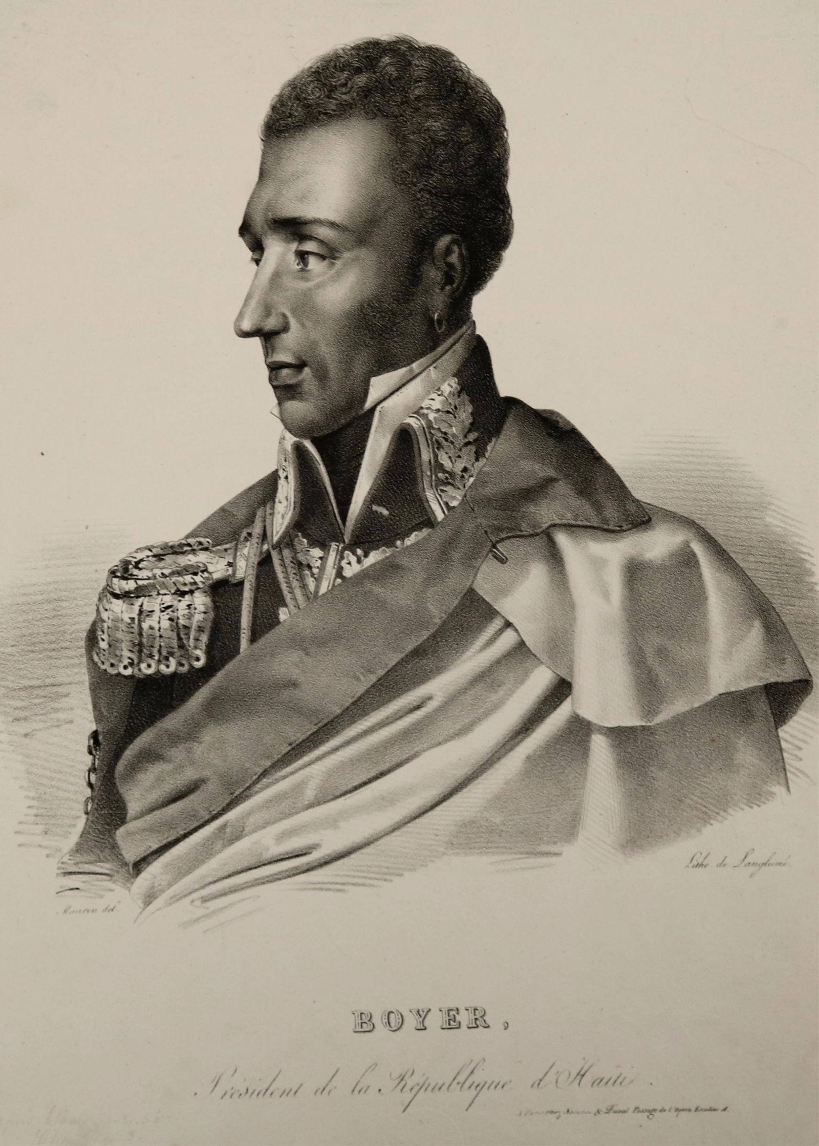 Jean-Pierre Boyer, President of the Republic of Haiti, circa 1825 Sheet: 14 x 10 inches (1 of 14)