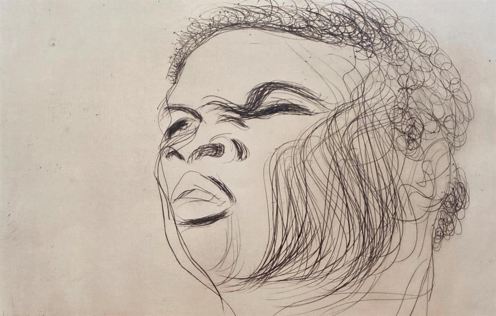 JEAN MESSAGIER (French, 1920 - 1999). Hommage a Cassius Clay, circa 1971, Limited edition etching (1 of 15)