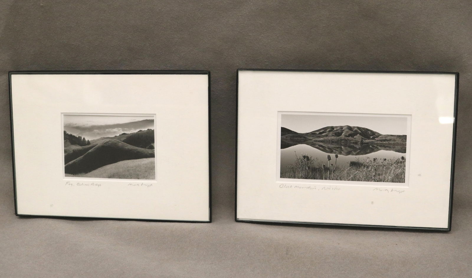 Marty Knapp, American 20th century, Two works: “Bolinas Ridge?? and “Black Mountain, (1 of 13)
