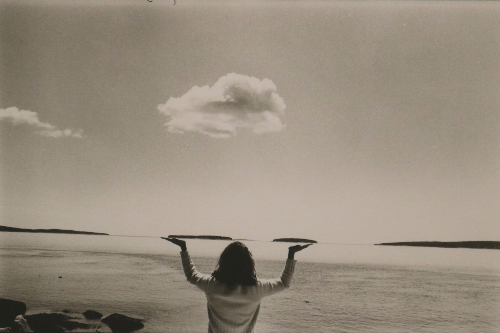 Linn Sage, American Born 1937, Cloud Bearer, Sight (as matted): 6 x 8.5 inches; frame: 14 x 18 (1 of 9)