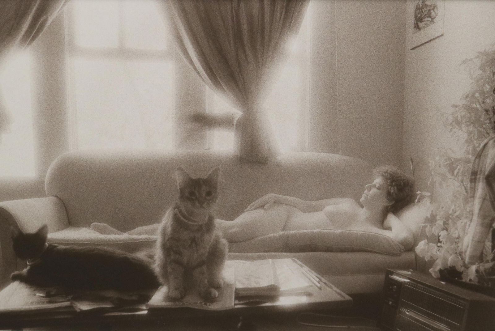 Dale O’Dell, American born 1959, Feline Companions in Repose, 1986, 7.5 x 11.5 inches (as matted); (1 of 16)