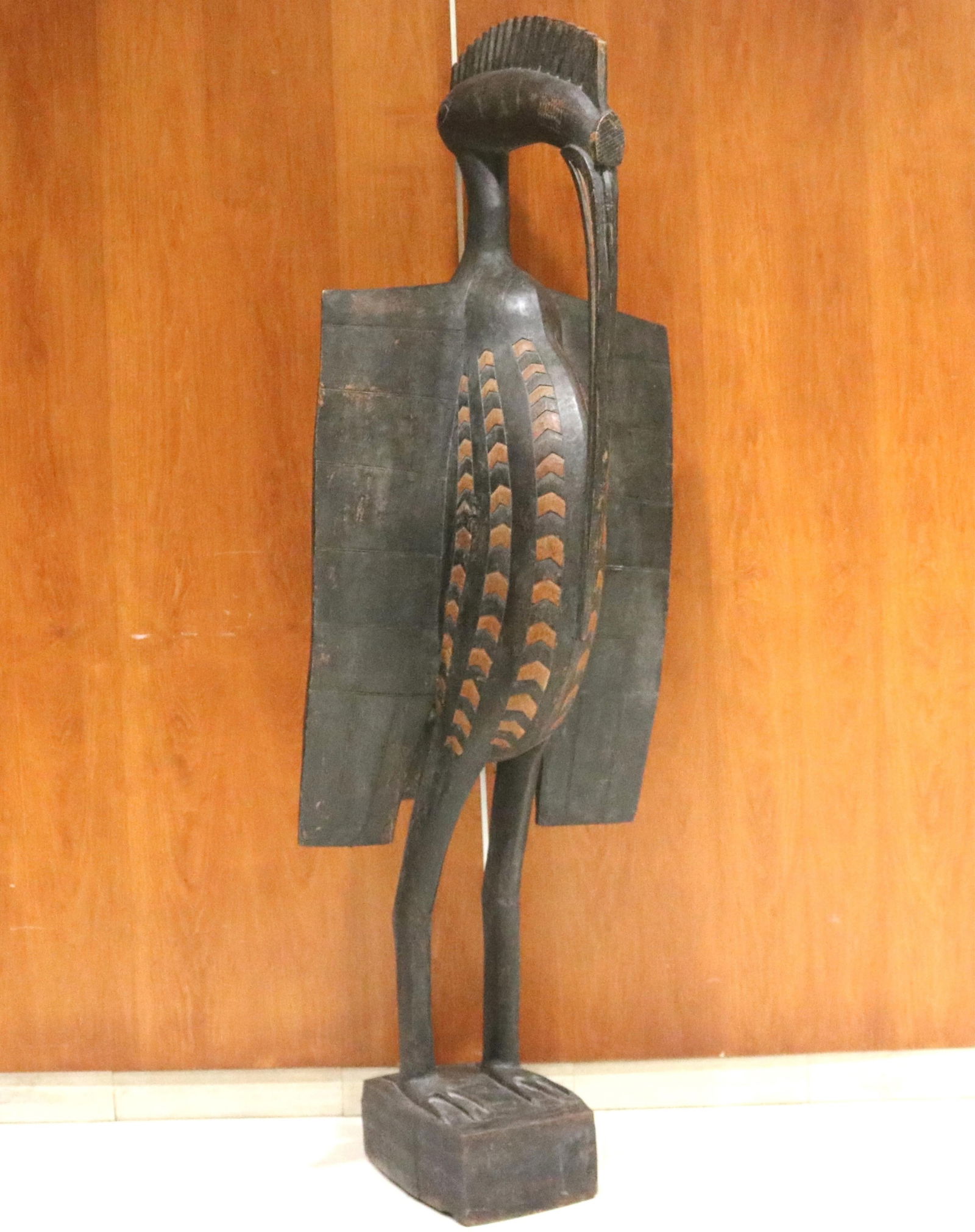 Large Senufo Porpianong Bird Statue, 20th century Height: 72 inches (6 feet); width: 26 inches (1 of 13)