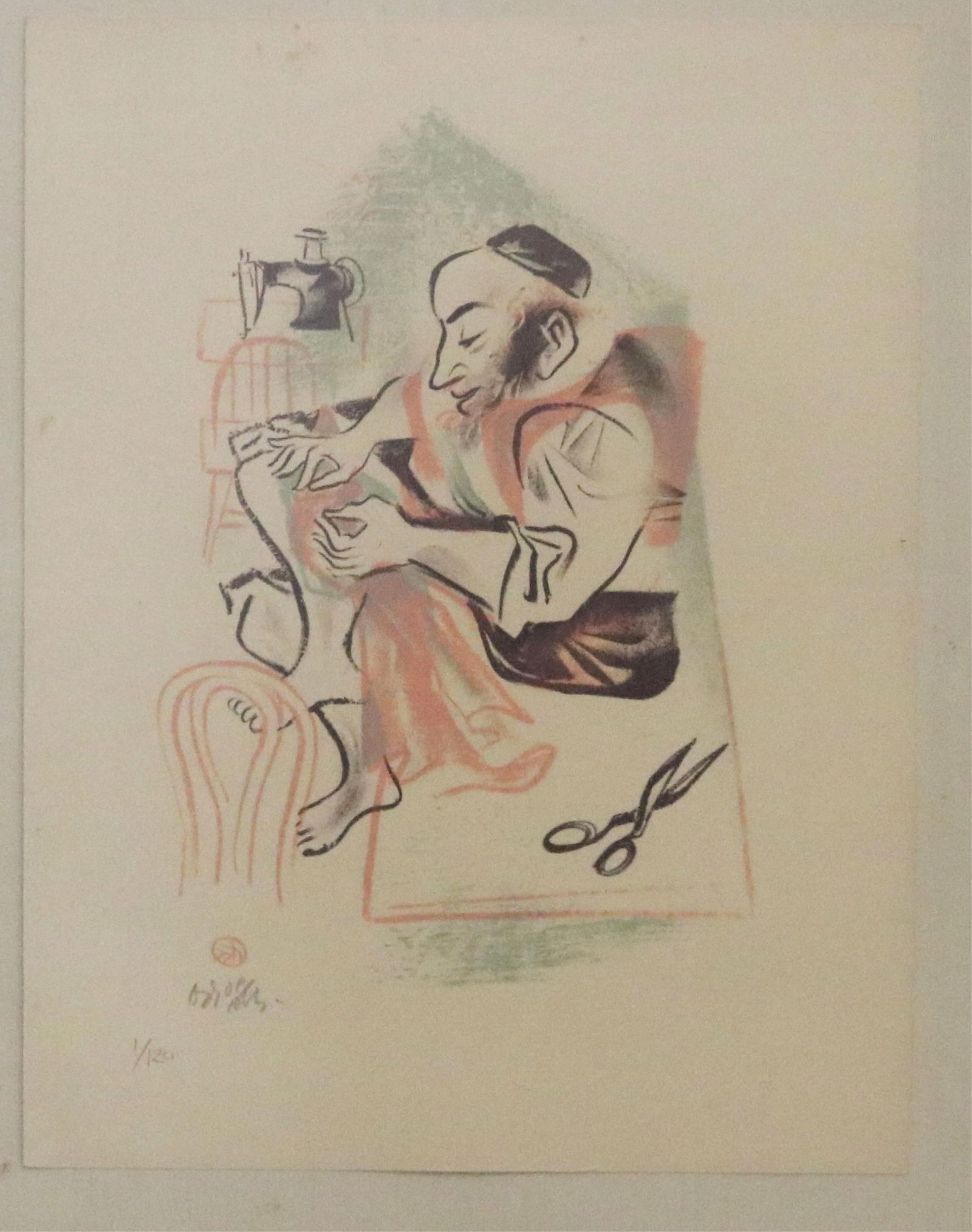 William Gropper, American 1897–1977, The Tailor, Sheet: 14 x 10.75 inches (excluding frame) (1 of 10)