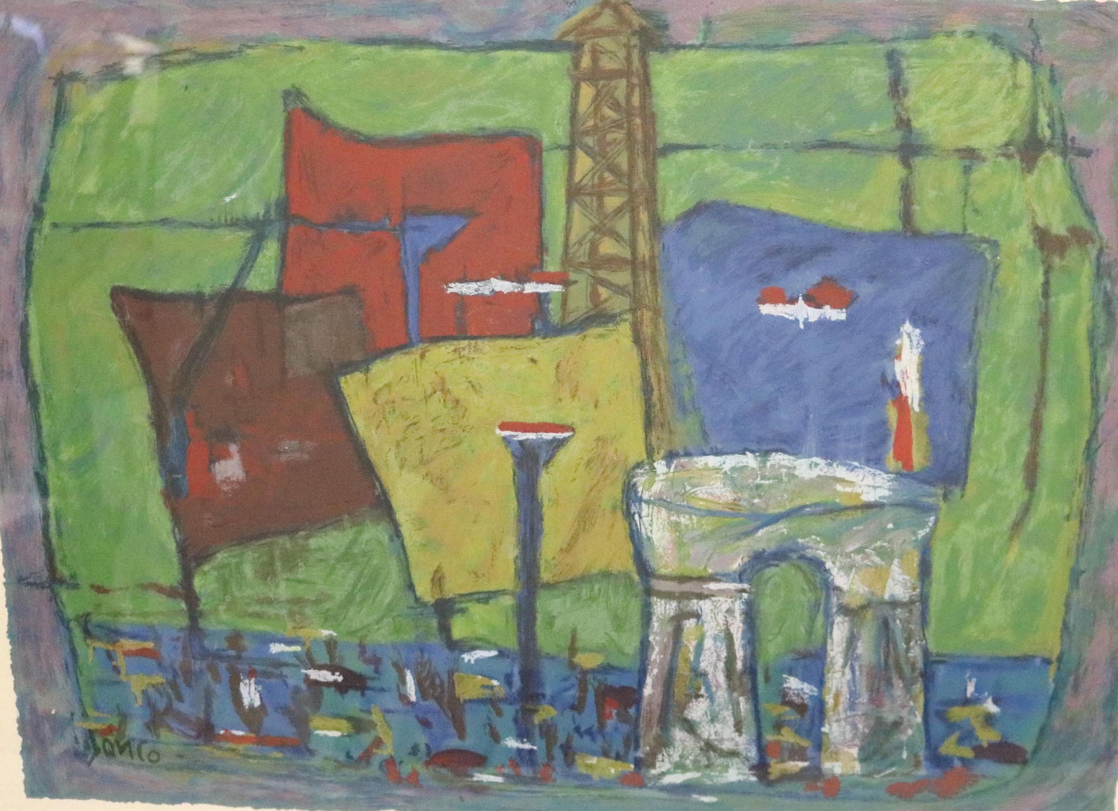 Marcel Janco, Romanian / Israeli 1895–1984, Architectural Composition, Mixed media on paper, (1 of 5)