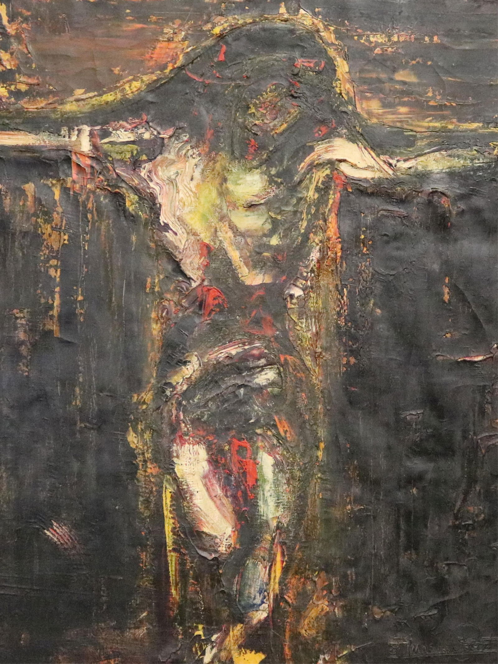 Joachim Probst, American 1913-1980, IKON, 1957, Oil on canvas, Artwork: 31.5 x 25.5 inches; frame: (1 of 15)