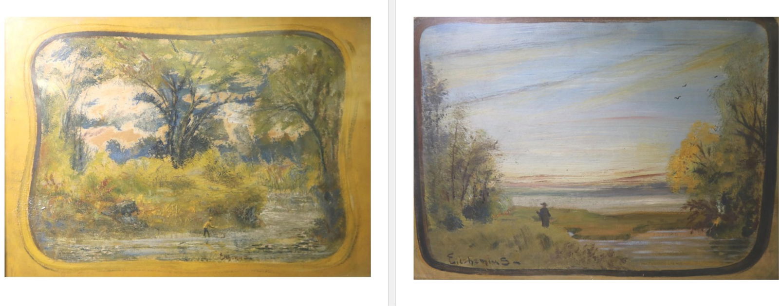 Louis Michel Eilshemius, American 1864 – 1941, Two works (double sided artwork): Dreams, circa (1 of 15)