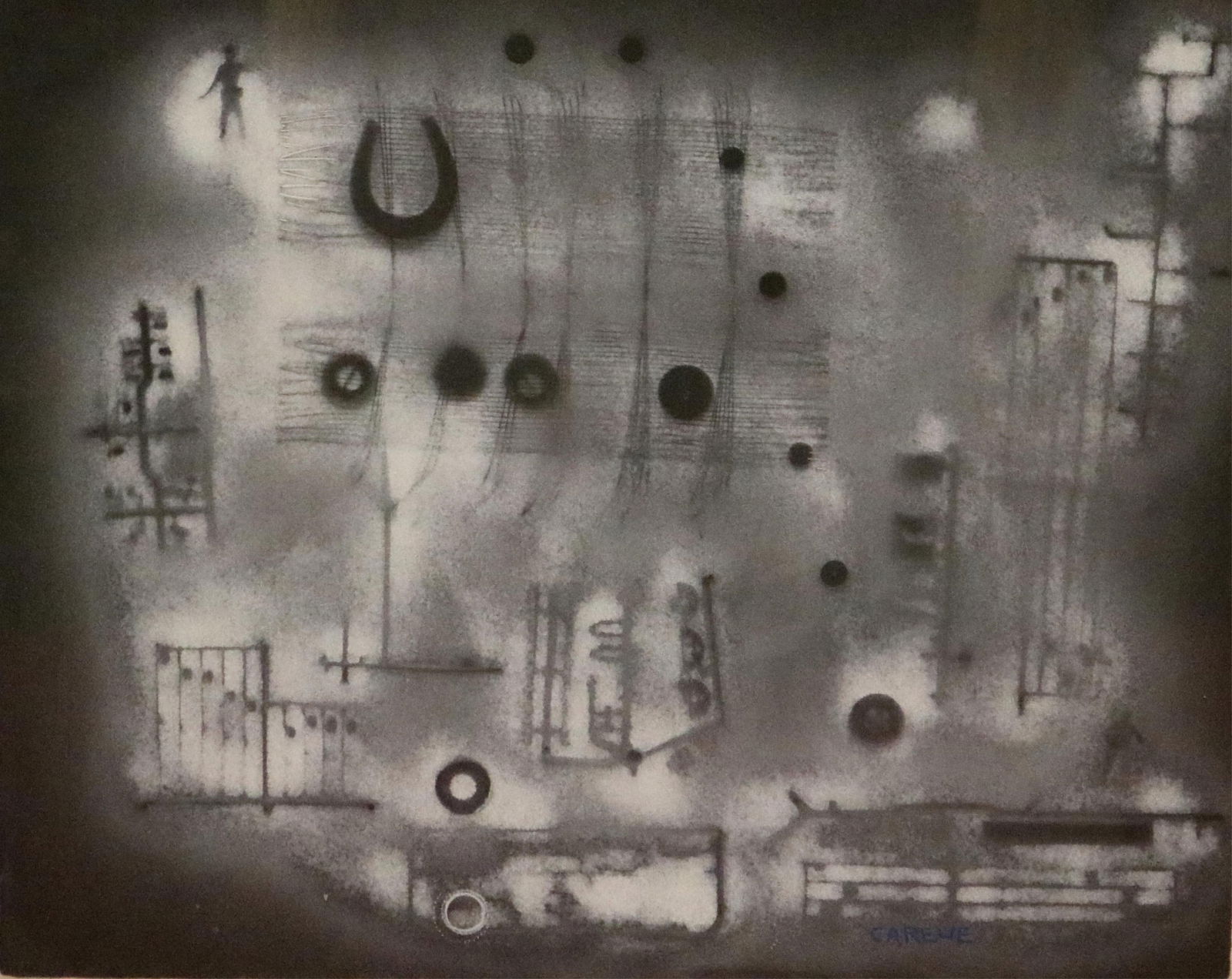 Sylvia Carewe, American 1906-1981, New York City Landscape at Night, Sight: 20./5 x 25 inches; (1 of 14)