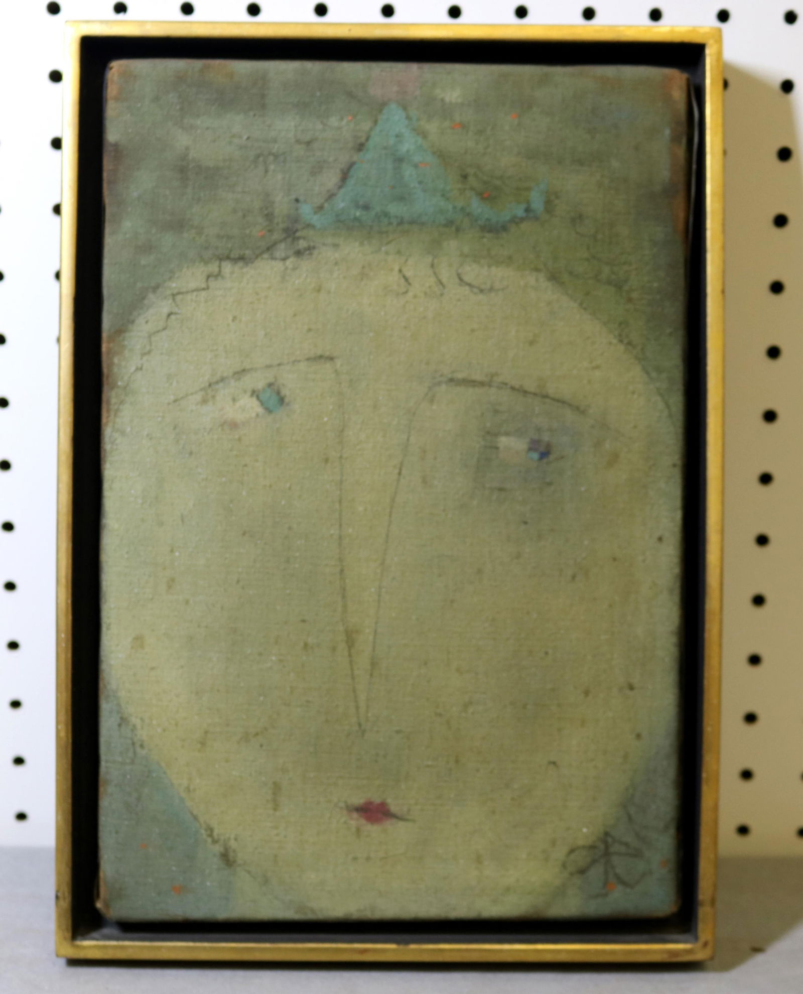 American School , Mid Century, Young Boy with a Blue Hat, 12 x 8.5 inches; frame: 13.25 x 9.5 inches (1 of 11)