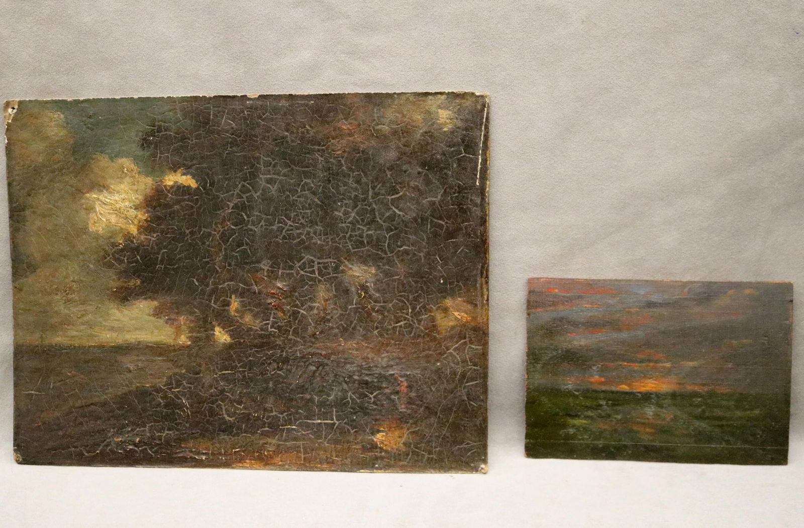 American School , 19th / 20th century, Pair of Tonalist Landscape Studies, Oil, Largest artwork: 10 (1 of 14)