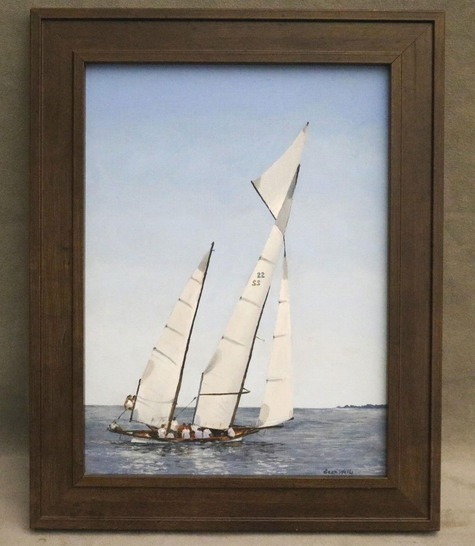 Sean C. Wells, American 20th century, Canoe, 2014, Oil on board, Artwork: 12 x 9 inches (excluding (1 of 11)