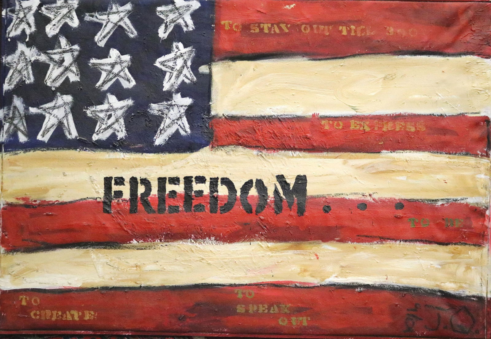 American School , 20th Century, Freedom, Mixed media on canvas, 24 x 34 inches (1 of 14)