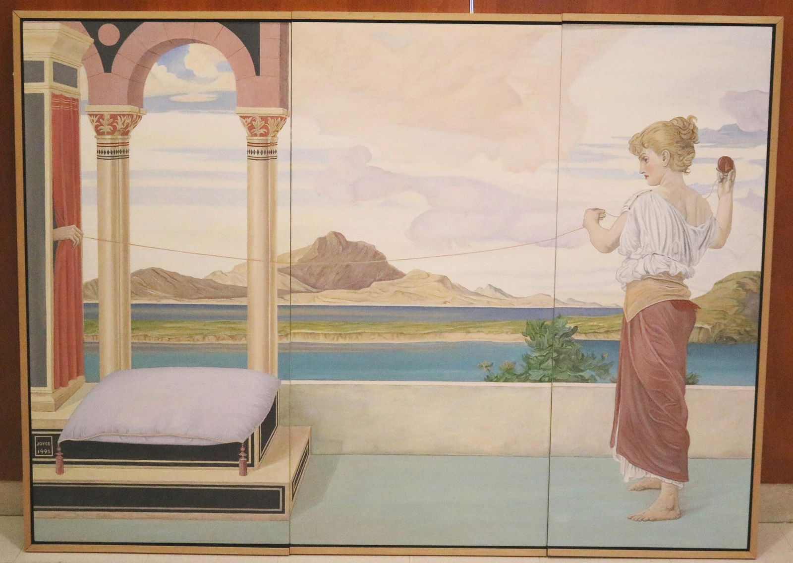 American School , 20th century, Ariadne's Thread, 1995, Oil on board, Length (all three panels): 66 (1 of 10)