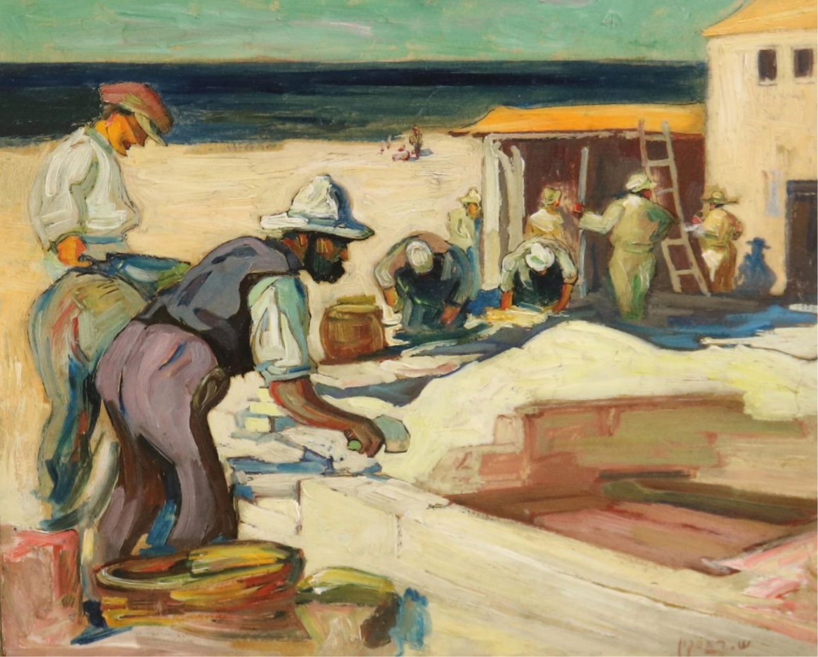 Continental School , 20th century, Fishermen (1 of 10)