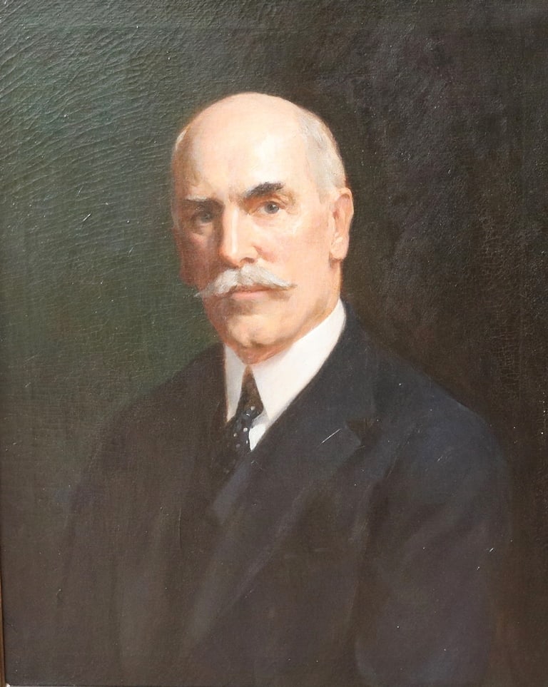ATTRIBUTED TO KYOHEI INIKAI (Japanese / American 1886 - 1954). Mr. Grant. Oil on canvas. Unsigned. (1 of 17)