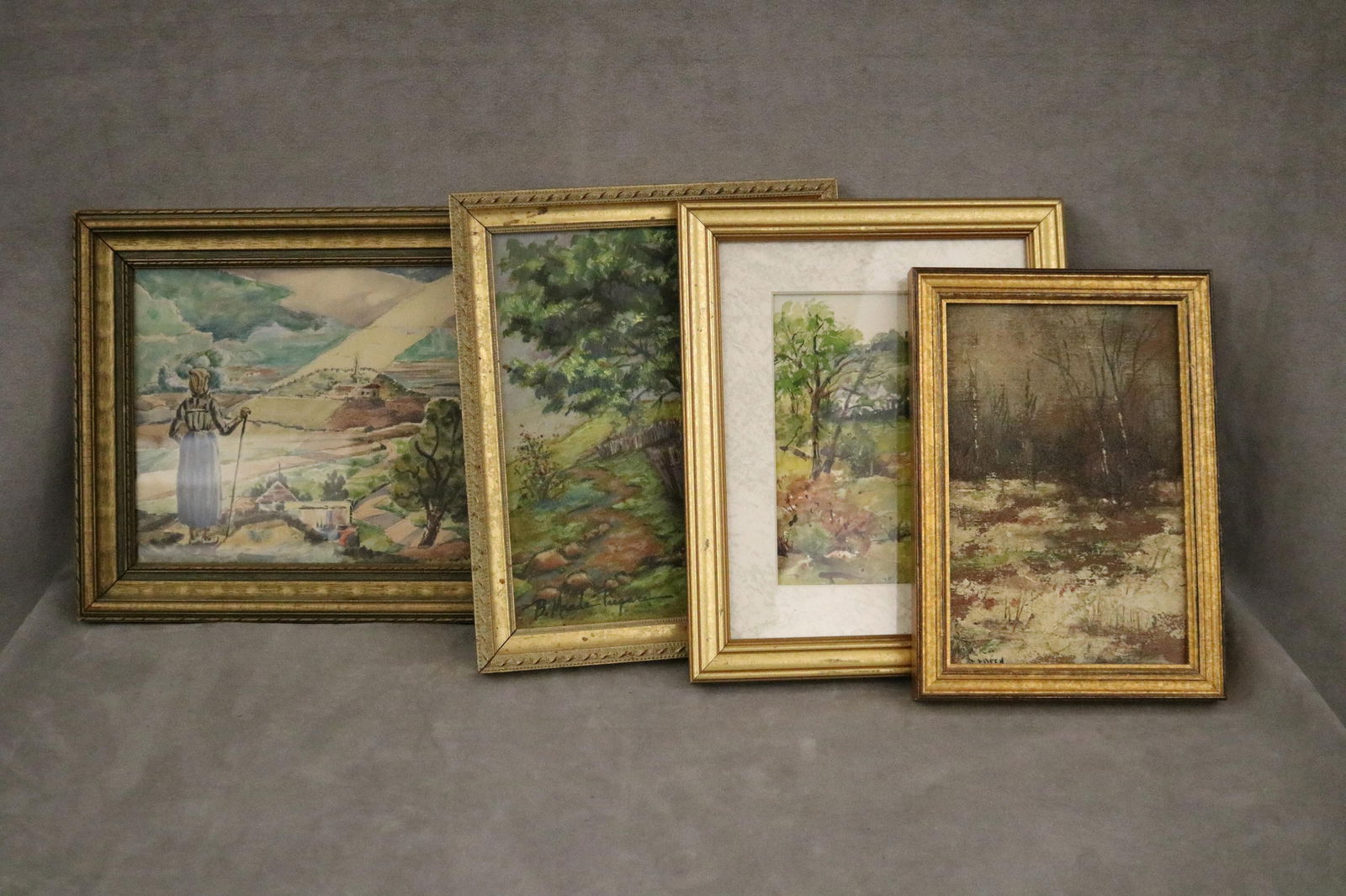 American School , Early 20th Century, Four Framed works (1 of 20)