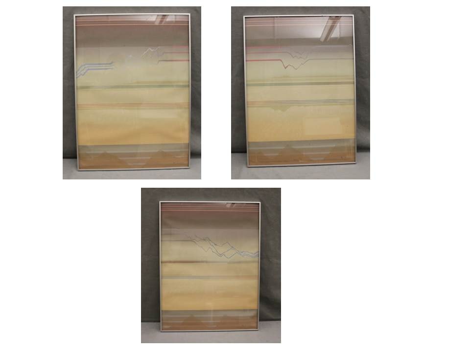 CONTEMPORARY SCHOOL. SAHARA 1, 2, 3, - Framed, app. 31 in. x 22 in. each (1 of 15)