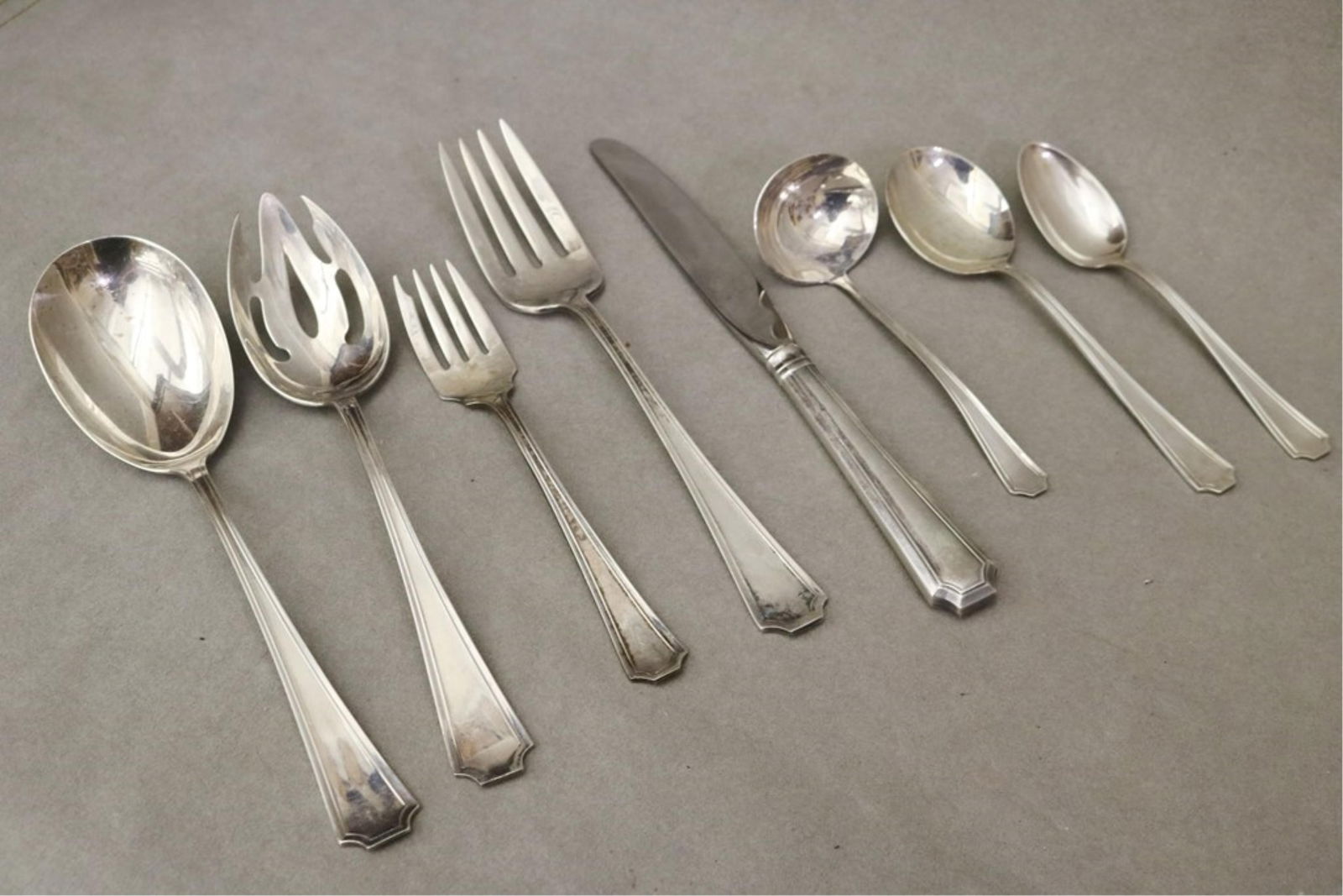 68-PIECE GORHAM CO. "FAIRFAX" PATTERN STERLING SILVER FLATWARE - Weighable silver: 69.2 troy oz. (1 of 3)