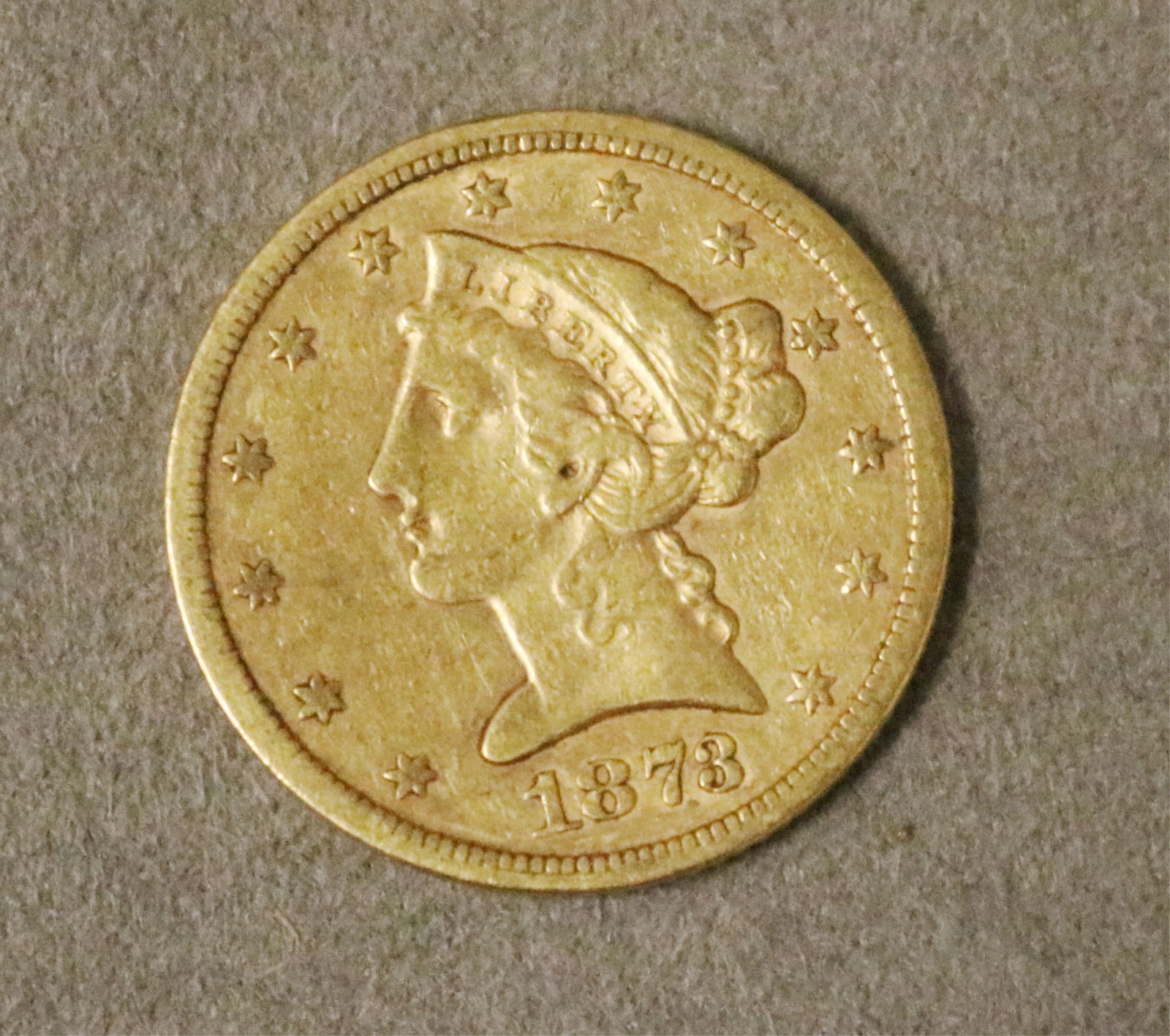 U.S FIVE-DOLLAR GOLD COIN DATED 1873 - .: U.S FIVE-DOLLAR GOLD COIN DATED 1873