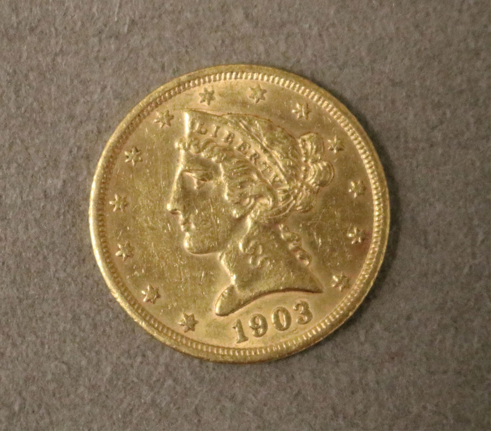 U.S FIVE-DOLLAR GOLD COIN DATED 1903 - .: U.S FIVE-DOLLAR GOLD COIN DATED 1903