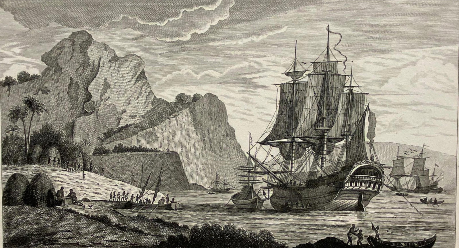 Traite des Nègres sur la Côte d'Afrique (Slave Trade on the Coast of Africa) - Image: 5.5 x 9.5: Traite des Nègres sur la Côte d'Afrique (Slave Trade on the Coast of Africa) Unframed. This late 18th-century French engraving, titled Traite des Nègres sur la Côte d'Afrique (Slave Trade on the C
