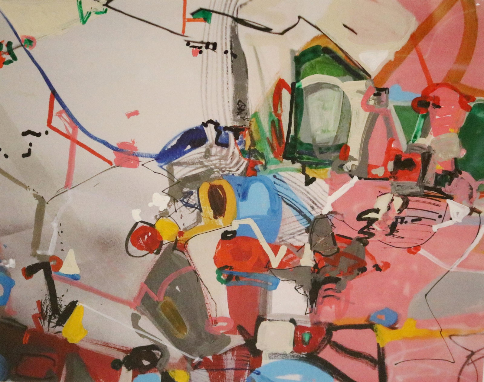 MICHAEL GROSS, (American 1944–2024). Painted Monoprint No. 6, 2003, Mixed media on paper (acrylic: MICHAEL GROSSAmerican, 1944–2024Painted Monoprint No. 6, 2003Mixed media on paper (acrylic on paper)May 2003Sight 8.25 x 10.5 inches; frame: 16.25 x 18 inches ARTIST PROFILE: Michael B