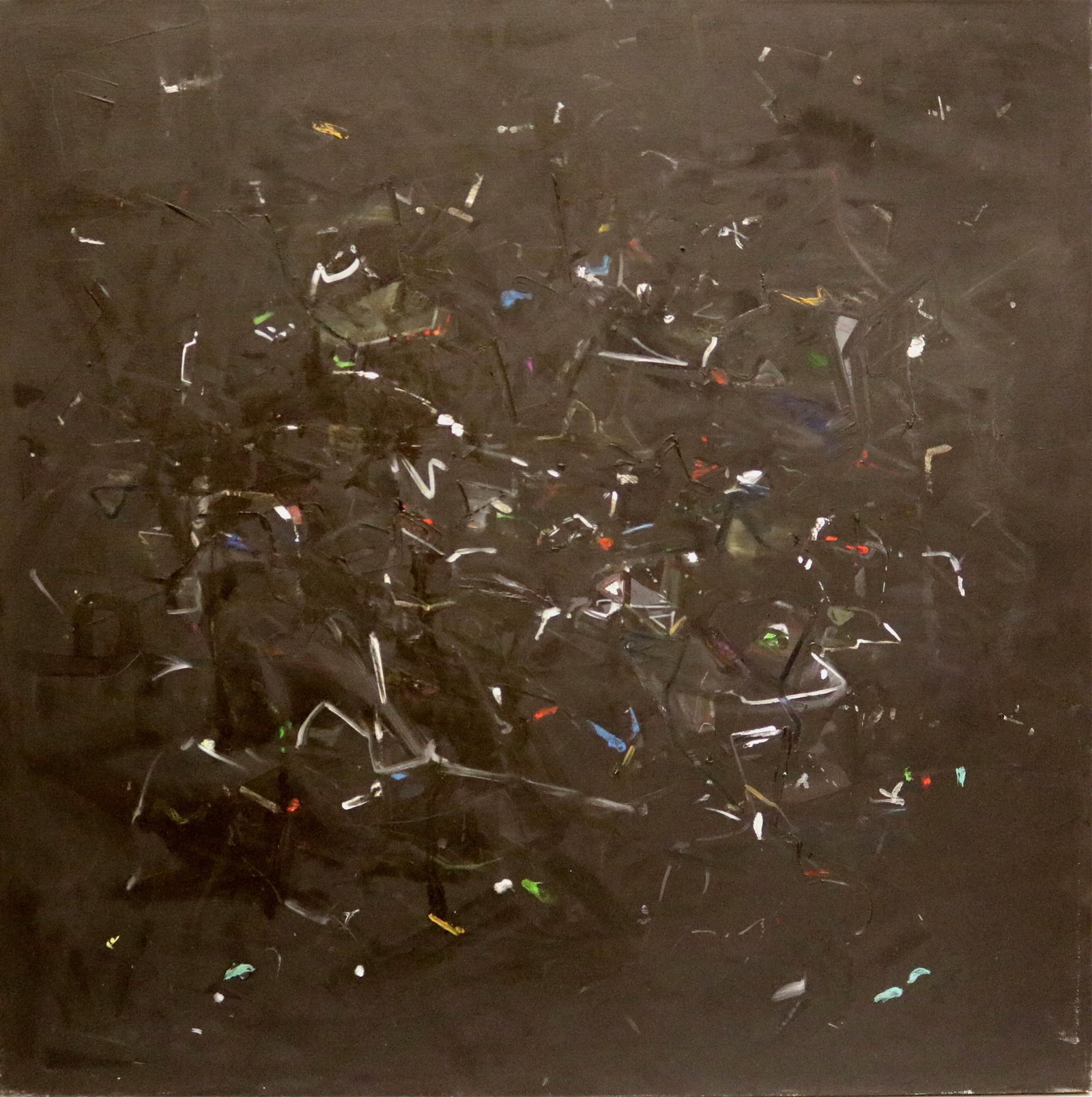 MICHAEL GROSS, (American 1944–2024). Vision in Black #9, February 2007, Oil on canvas: MICHAEL GROSSAmerican, 1944–2024Vision in Black #9, February 2007Oil on canvasVerso signed, dated, and titled. Unframed. Stretched.ARTIST PROFILE: Michael Benjamin Gross (1944–2024) wa