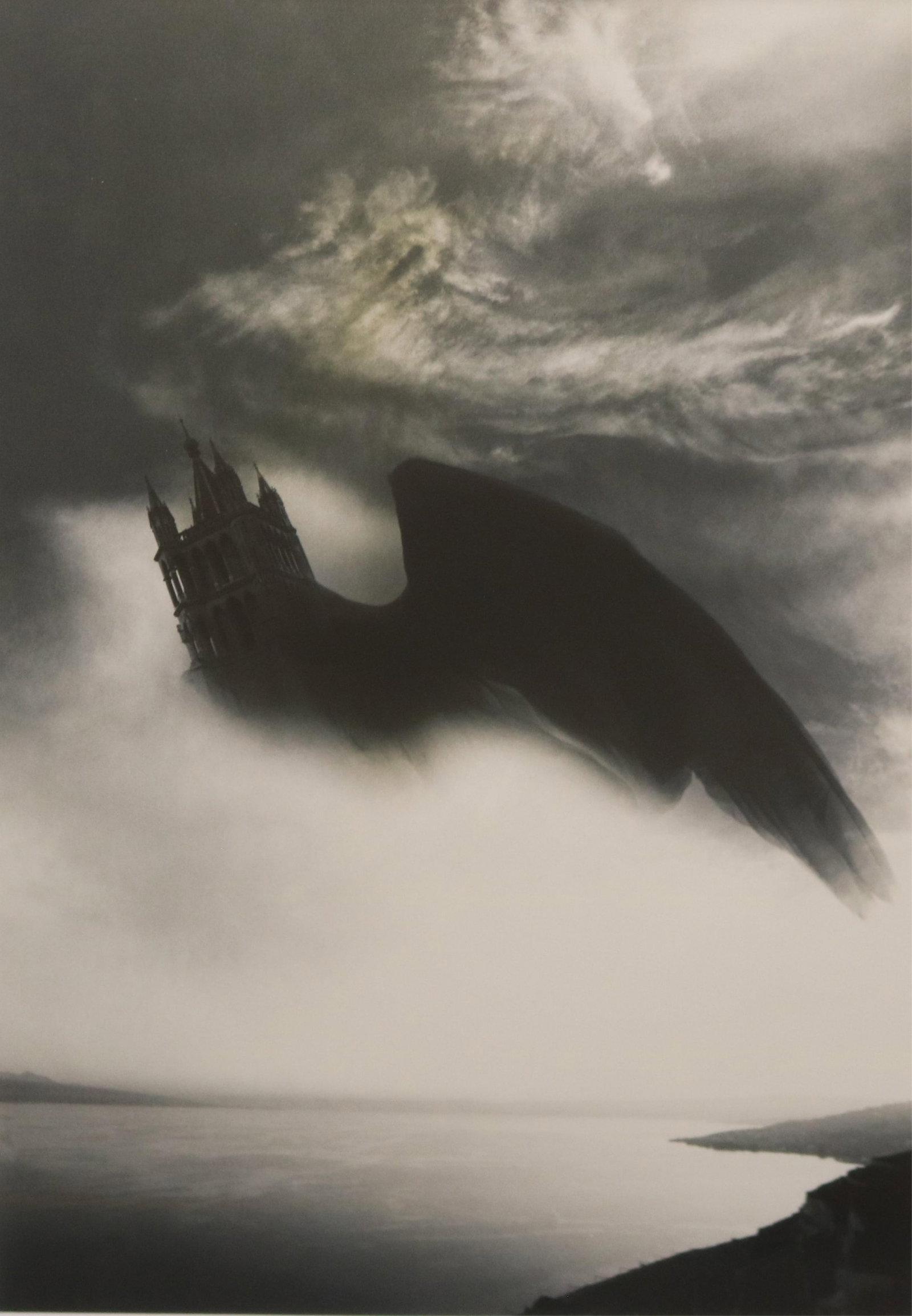 JEAN-PASCAL IMSAND, (Swiss 1960–1994). Untitled Photomontage with Lake Geneva, Sight (as matted):: JEAN-PASCAL IMSANDSwiss, 1960–1994Untitled Photomontage with Lake GenevaThis black-and-white photograph was created by Jean-Pascal Imsand using a "sandwiching" technique, where two negatives are lay