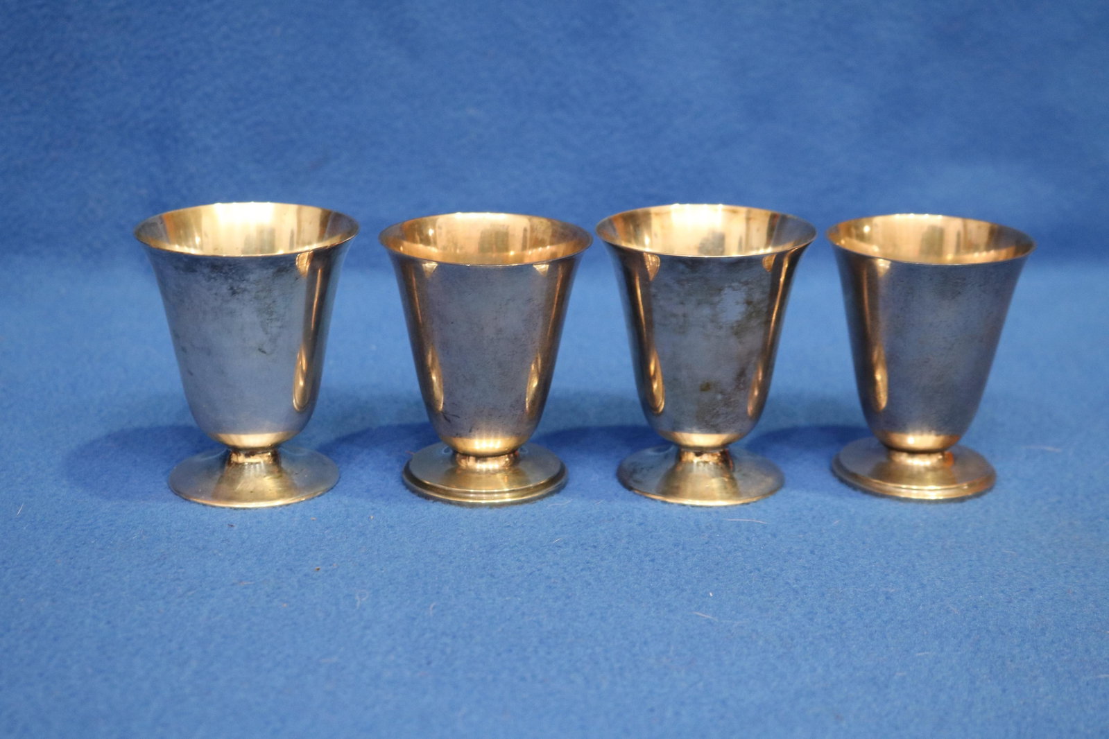 SET EIGHT S. KIRK & SON, INC. STERLING SILVER FOOTED LIQUEUR CUPS, WITH SET SIX CLOSELY SIMILAR (1 of 4)