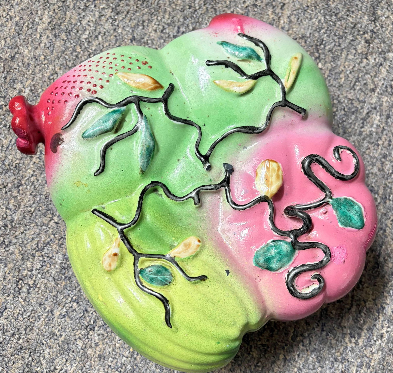 CHINESE FAMILLE ROSE 'SANDUO' PEACH-FORM POLYCHROMED PORCELAIN SWEETMEAT BOX AND COVER Qing Dynasty, (1 of 15)