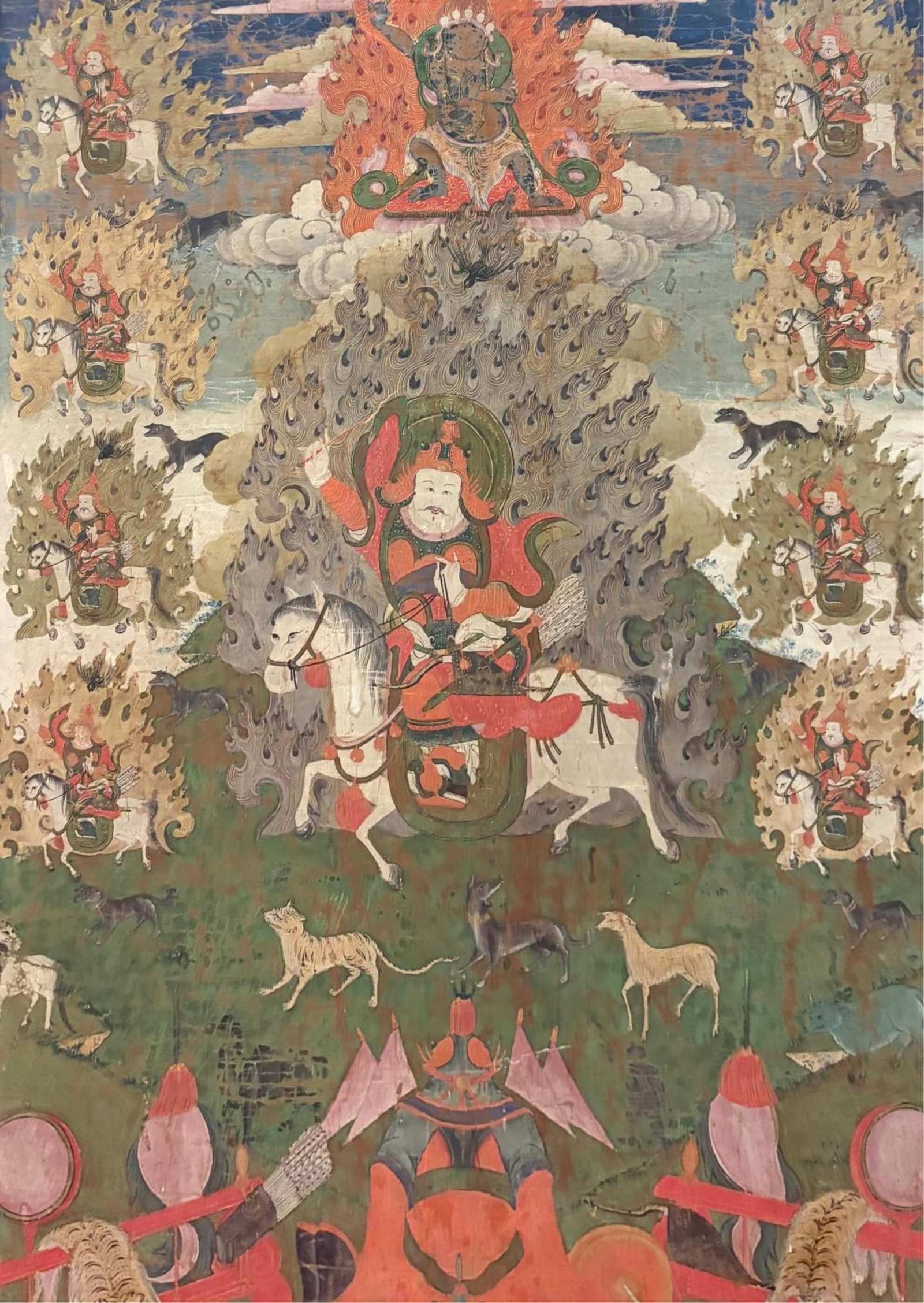 SINO-TIBETAN OR MONGOLIAN THANGKA - . (1 of 18)