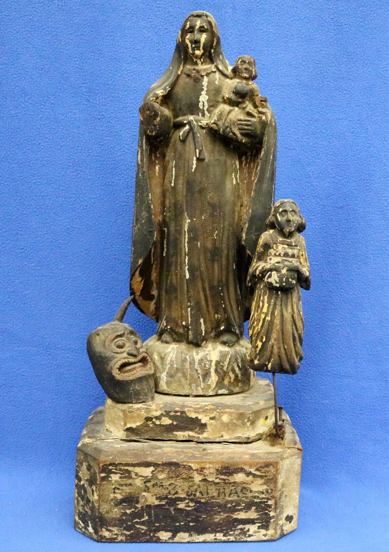 SANTO GROUP INCLUDING THE VIRGIN MARY HOLDING THE CHRIST CHILD AND A SMALLER SAINT FIGURE NEXT TO A (1 of 20)