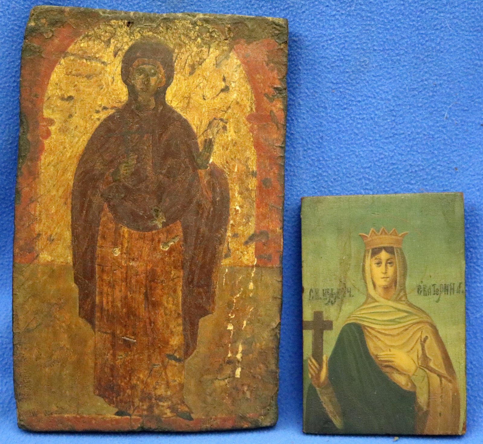 ORTHODOX CHRISTIAN ICONS: BOGOLUBSKAYA-INSPIRED ICON WITH THE VIRGIN MARY AND SAINT NATALIA OF (1 of 14)
