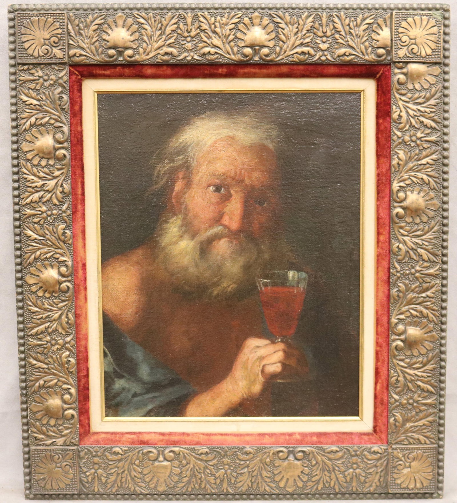 ITALIAN SCHOOL (18th / 19th century). St. John the Evangelist, oil on canvas, 20 x 16 inches; frame: (1 of 14)
