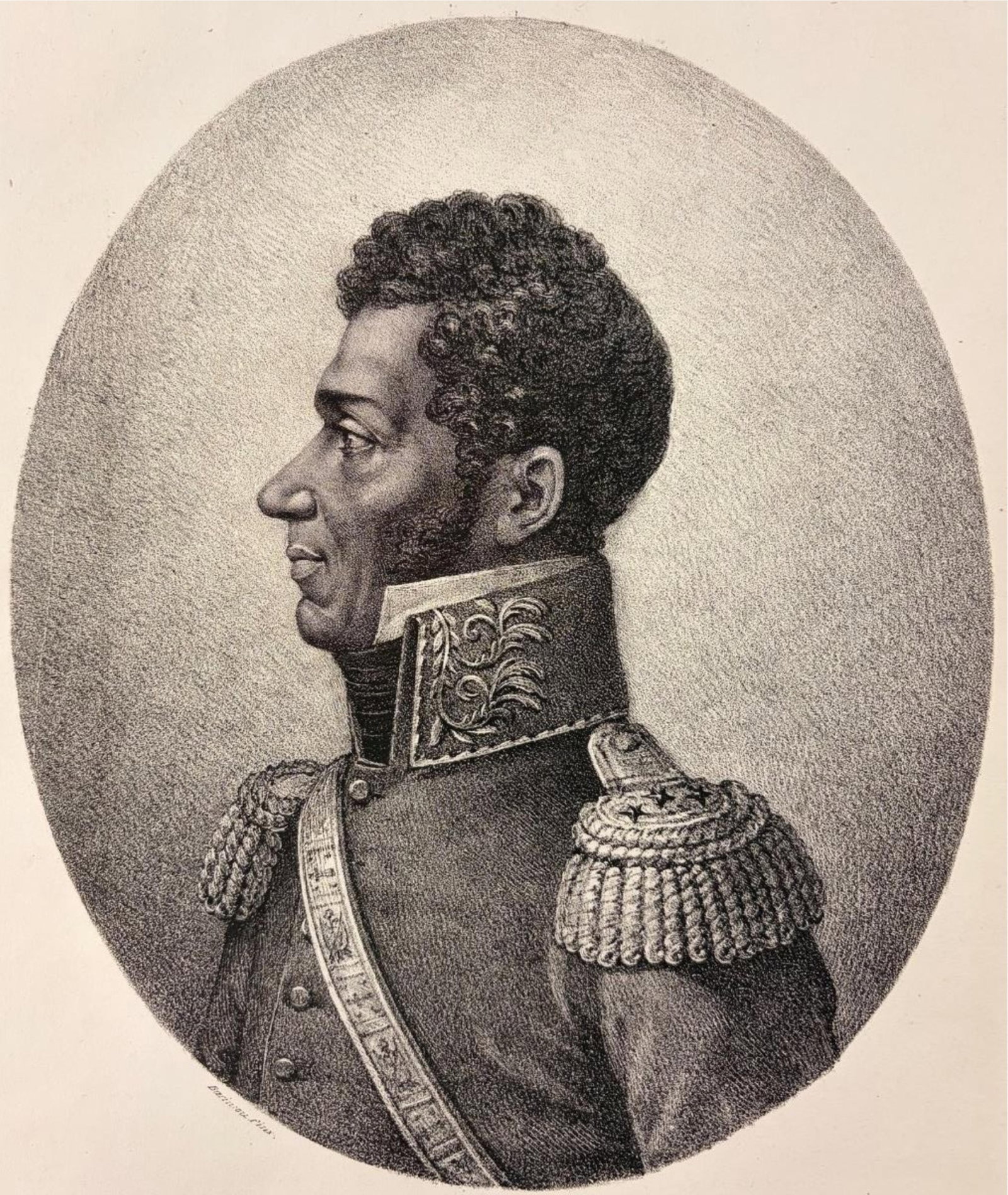 Portrait of Jean Pierre Boyer President D'Haiti after Gilbert Barincou circa 1821 - 8 x 11". (1 of 11)
