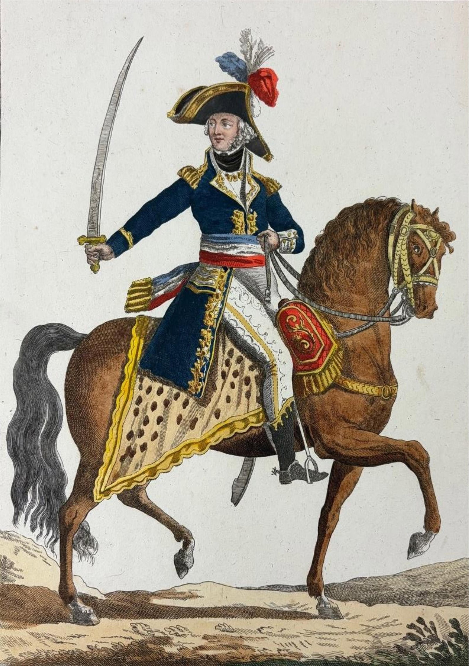 General Leclerc, leader of French expeditionary forces in St. Domingue - 8 x 11".: General Leclerc, leader of French expeditionary forces in St. Domingue Hand-colored engraving of General Charles Victor Emmanuel Leclerc, Napoleon Bonaparte's brother-in-law, who led the French expedi