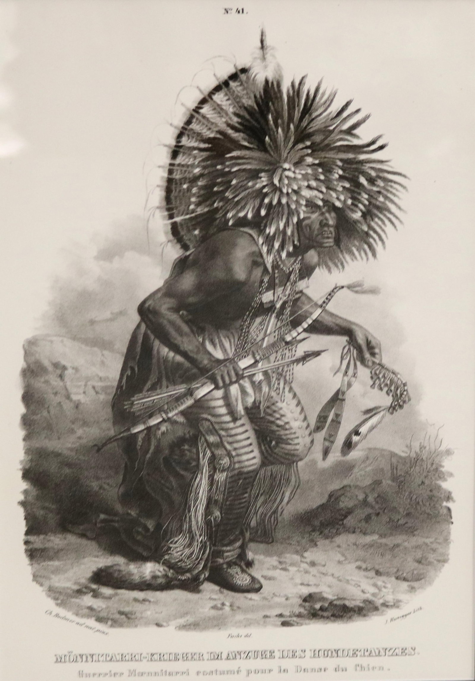 Munitarri-Krieger im Anzuge des Hundetanzes (Hidatsa Warrior in the Costume of the Dog Dance); Karl (1 of 11)