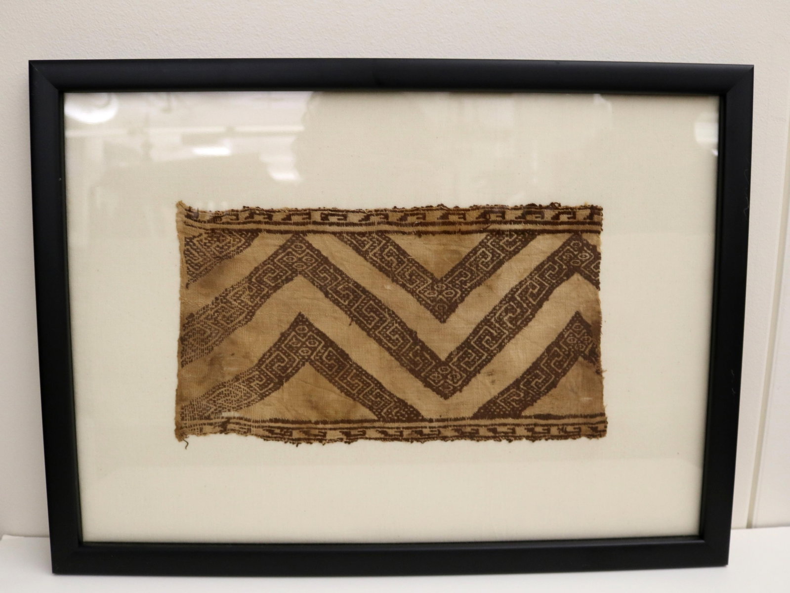 Peruvian Coastal Culture Pre-Columbian Textile Fragment with Chevron and Step-Fret Decoration, circa (1 of 4)