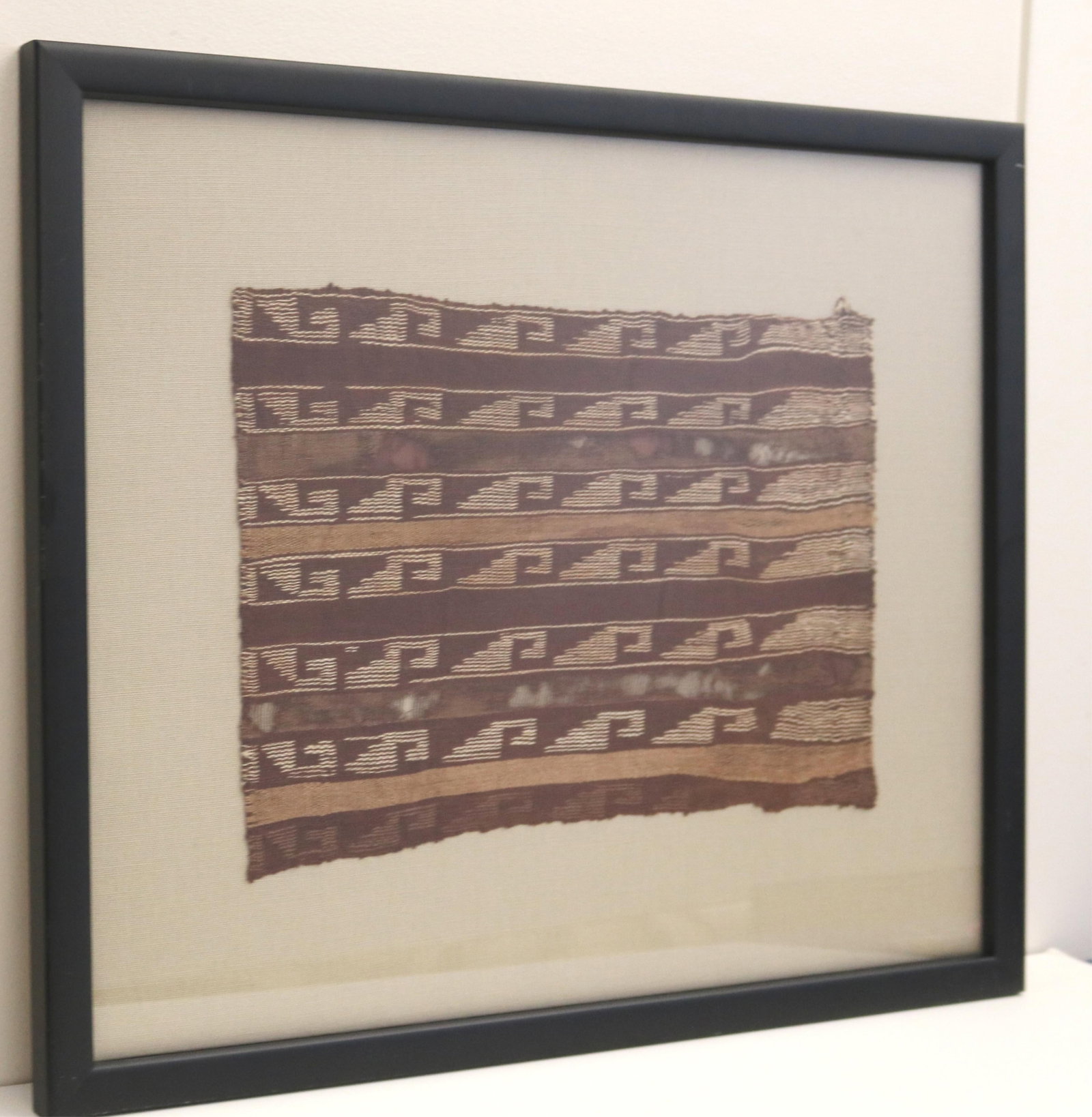 Peruvian Coastal Culture Pre-Columbian Textile Fragment with Wave and Scroll Decoration c. 900?1400 (1 of 6)
