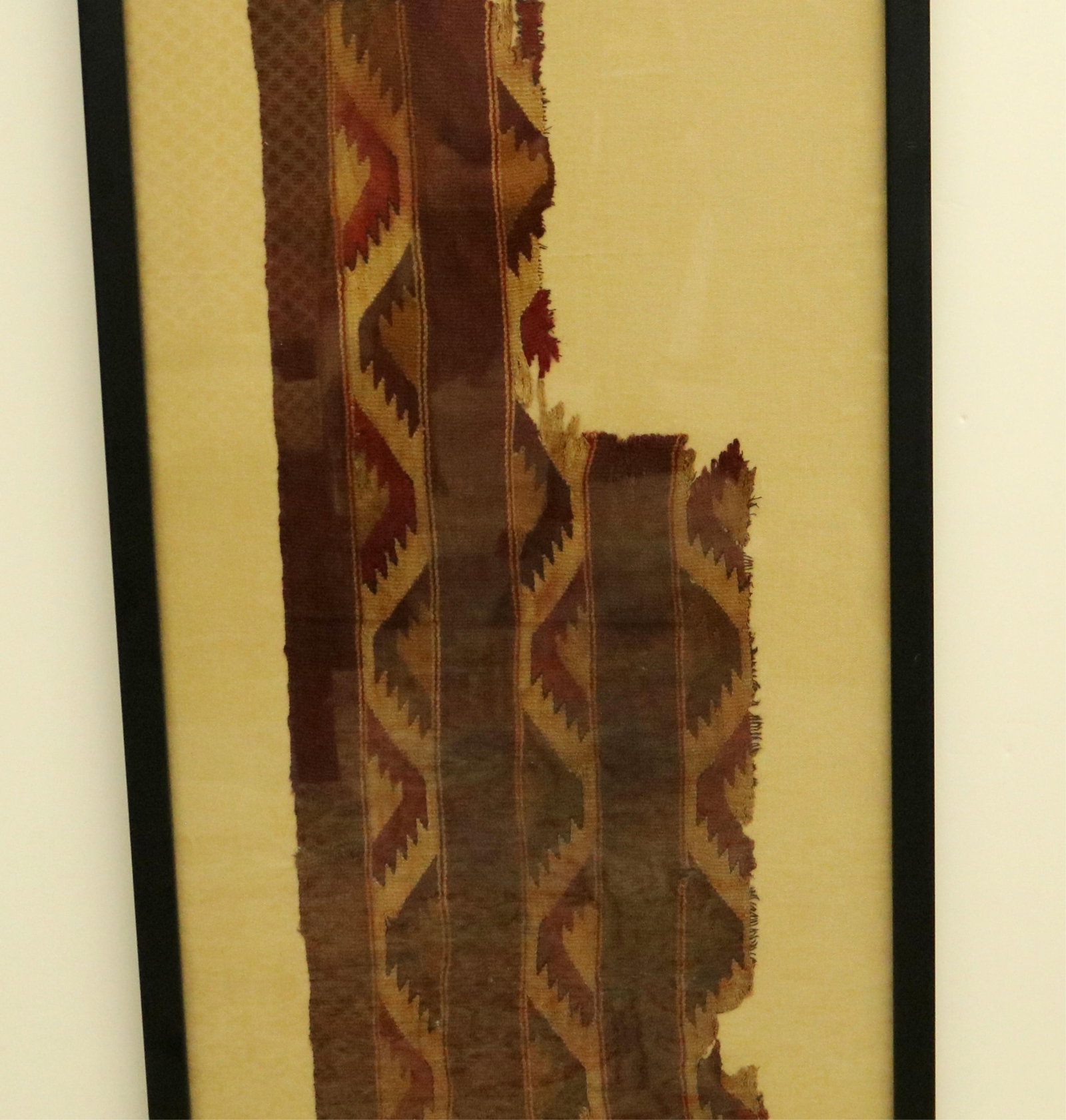 Pre-Columbian Peruvian Textile Fragment with Polychrome Chevron and Diamond Decoration c. 900?1470 C (1 of 10)