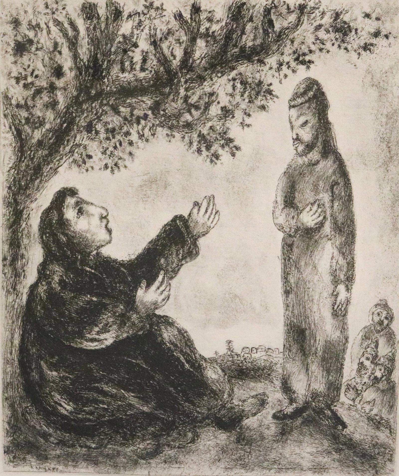 MARC CHAGALL (Russian-French, 1887?1985). Deborah the Prophetess ("Bible Series"), 1956, etching, (1 of 12)